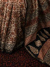 Indiehaat | Beige Chanderi Silk Kalamkari Saree