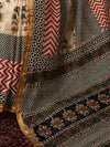 Indiehaat | Beige Chanderi Silk Kalamkari Saree