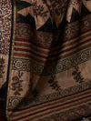 Indiehaat | Beige Chanderi Silk Kalamkari Saree