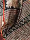 Indiehaat | Beige Chanderi Silk Kalamkari Saree
