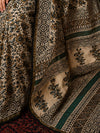Indiehaat | Beige Chanderi Silk Kalamkari Saree