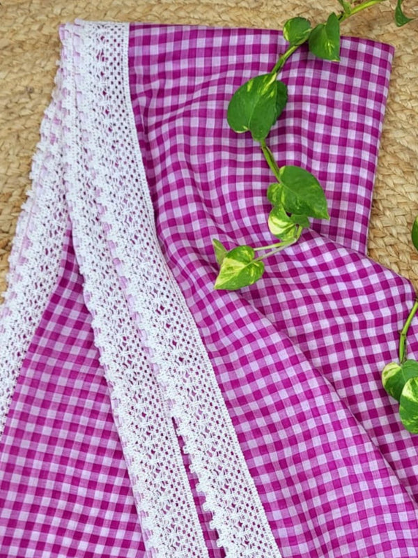 Mihika Pure Mul Cotton Handloom Saree Magenta