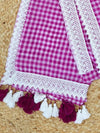 Mihika Pure Mul Cotton Handloom Saree Magenta