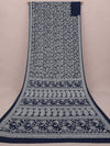 Indiehaat | Blue Georgette Chikankari Saree | Party Wear