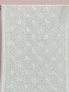 Indiehaat | Gray Georgette Chikankari Saree | Party Wear