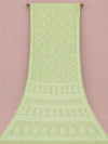 Indiehaat | Green Georgette Chikankari Saree | Party Wear