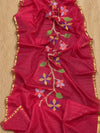 Indiehaat | Pink Muslin Silk Jamdani Saree