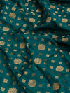 Indiehaat | Green Katan Silk Saree | Brocade Weaving