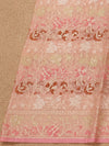 Indiehaat | Peach Kora Banarasi Saree | Jamdani