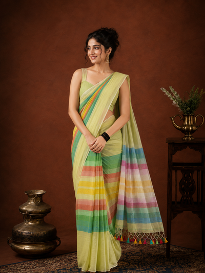 Niharika Pure Handloom Warm Mul Cotton Saree