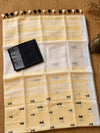 Indiehaat | Pure Linen Embroidered Saree Yellow
