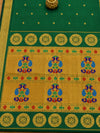 Indiehaat | Handloom Weaving Paithani Silk Saree Green