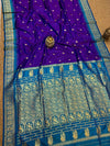 Indiehaat | Paithani Silk Handloom Saree Violet