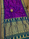 Indiehaat | Paithani Silk Handloom Saree Purple