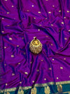 Indiehaat | Paithani Silk Handloom Saree Purple