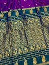 Indiehaat | Paithani Silk Handloom Saree Purple