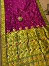 Indiehaat | Paithani Silk Peacock Saree Purple