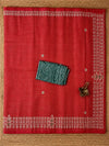 Indiehaat | Kota Doria Gota Patti Saree Red