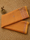 Indiehaat | Kota Doria Gota Patti Saree Orange