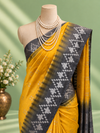 Indiehaat | Kota Silk Saree Jacquard Weaving Yellow