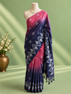 Indiehaat | Kota Silk Saree Jacquard Weaving Pink