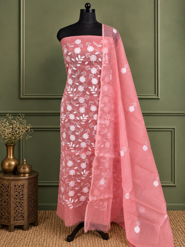 Indiehaat | Kota Doria Gota Patti Suit Pink