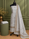 Indiehaat | Kota Doria Gota Patti Embroidered Suit Gray