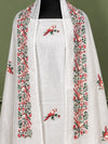 Indiehaat | Pure Linen Embroidered Suit Set White