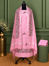 Indiehaat | Pure Linen Embroidered Suit Set Pink