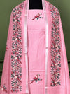 Indiehaat | Pure Linen Embroidered Suit Set Pink