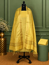 Indiehaat | Kota Silk Zari Woven Three Piece Suit Yellow