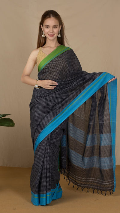 Patteda Anchu Handloom Cotton Sarees Online | Indiehaat