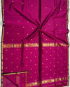 Indiehaat|Maheshwari Pure Silk Butta Body Red Saree