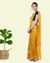 Handcrafted Kota Silk Mustard Plain Saree