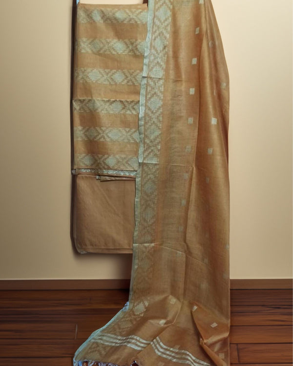 Katan Silk Eclipsing Handcrafted Mustard Suit