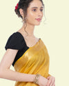 Handcrafted Kota Silk Mustard Plain Saree