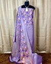 Indiehaat | Khadi Cotton Embroidered Lavender Suit | Unique Suit