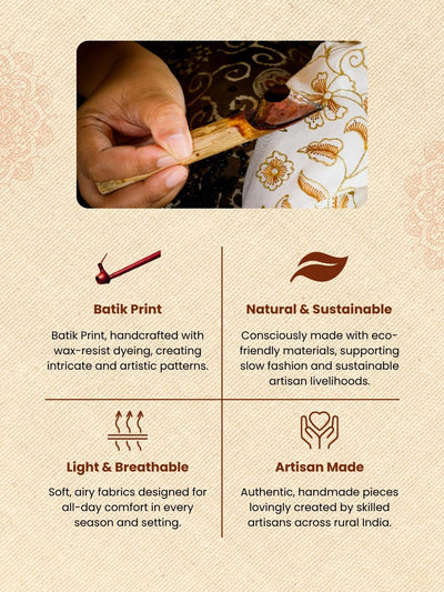 Crimson Slub Linen Saree Wax Batik Hand Dyed Rubine Red