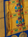 Rajdhara Handloom Paithani Silk Saree Royal Blue