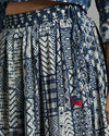 Indiehaat | Blockprinted Cotton Indigo Stitched Lehanga