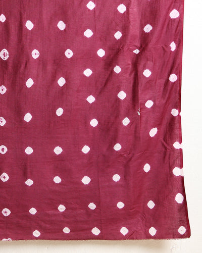 Indiehaat | Katan Silk Bandhani Ombre Suit Maroon & Pink