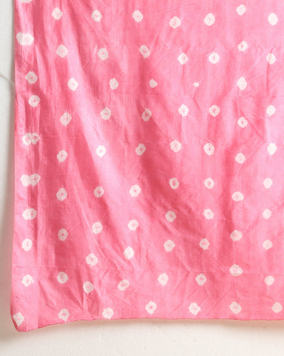 Indiehaat | Katan Silk Bandhani Ombre Suit Maroon & Pink