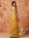 Indiehaat | Banswara Cotton Silk Saree Yellow