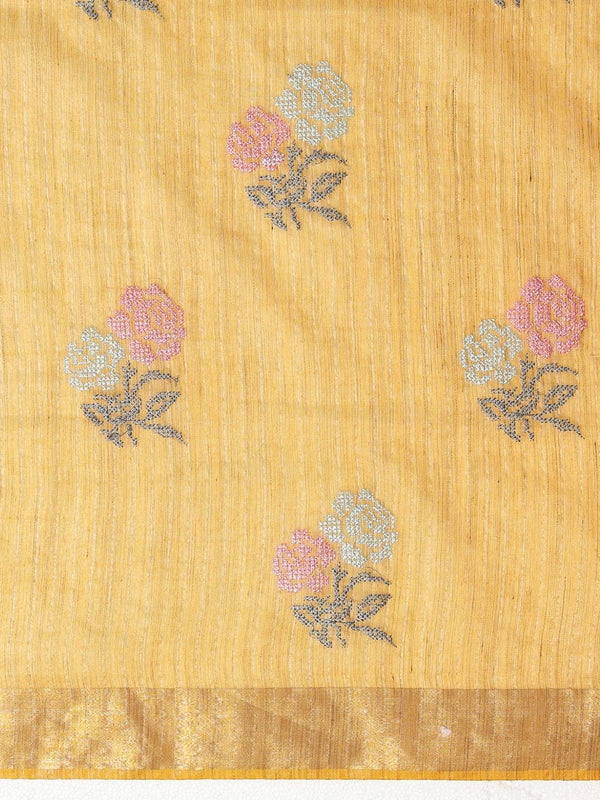 Rangini Banswara Cotton Silk Saree Golden Yellow