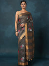 Indiehaat | Banswara Cotton Silk Saree Black