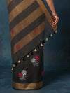 Indiehaat | Banswara Cotton Silk Saree Black