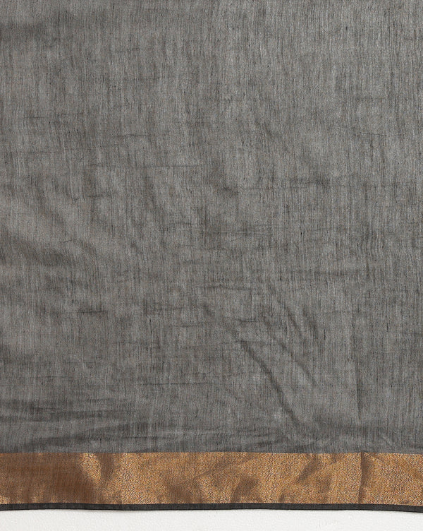 Indiehaat | Banswara Cotton Silk Saree Black