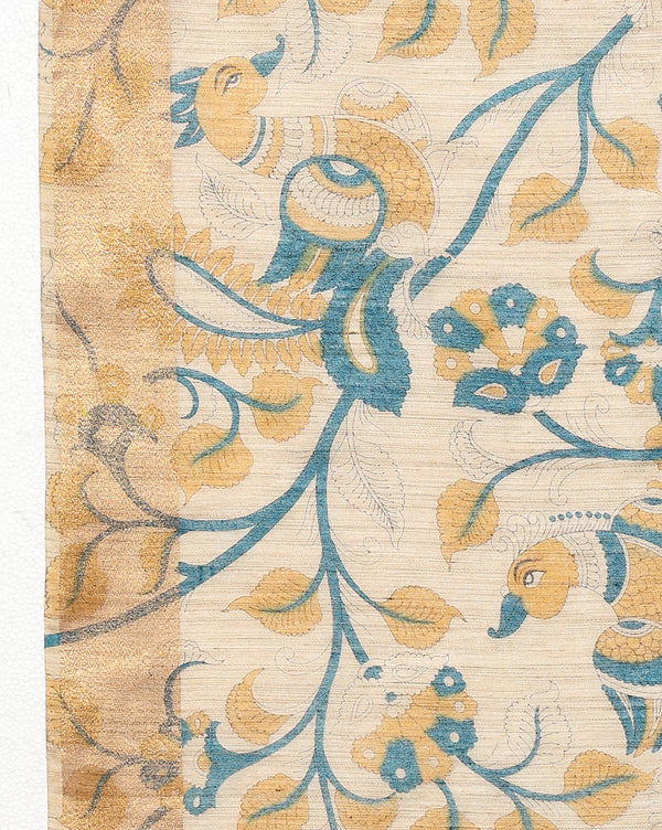 Indiehaat | Banswara Cotton Silk Saree Beige