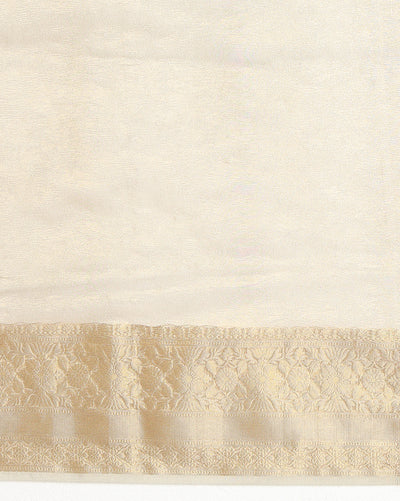 Indiehaat | Banarasi Crushed Tissue Silk Gold