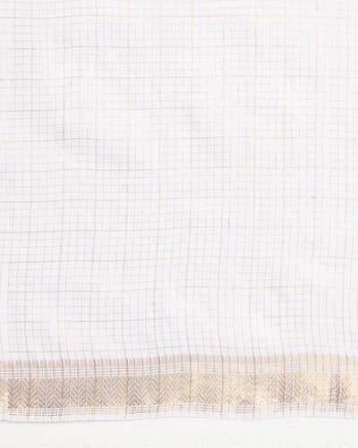 Indiehaat | Hand Dyed Katan Silk Saree White